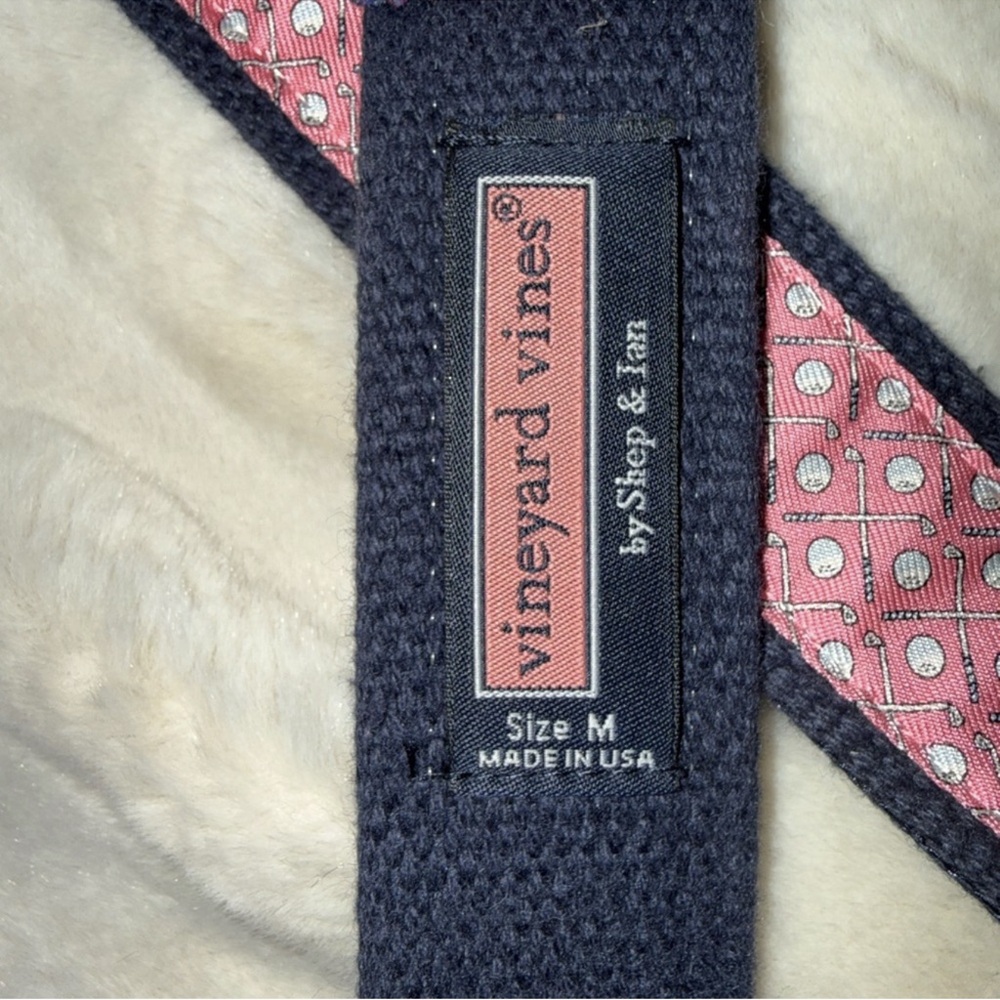 Vineyard Vines Unisex Navy and Pink Belt